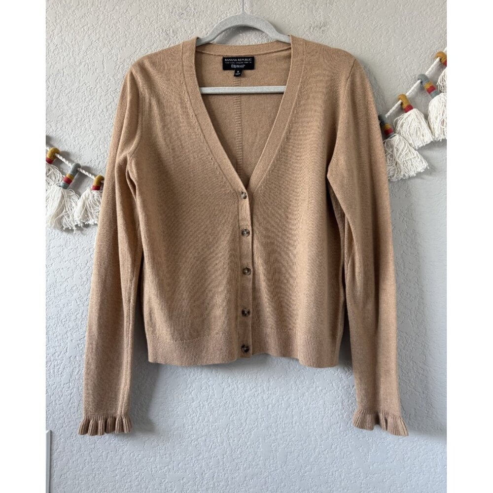 Banana Republic Tan Cardigan Sweater